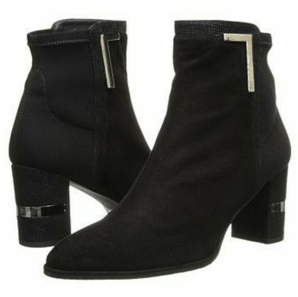 Stuart Weitzman Scaffold Suede ankle booti…